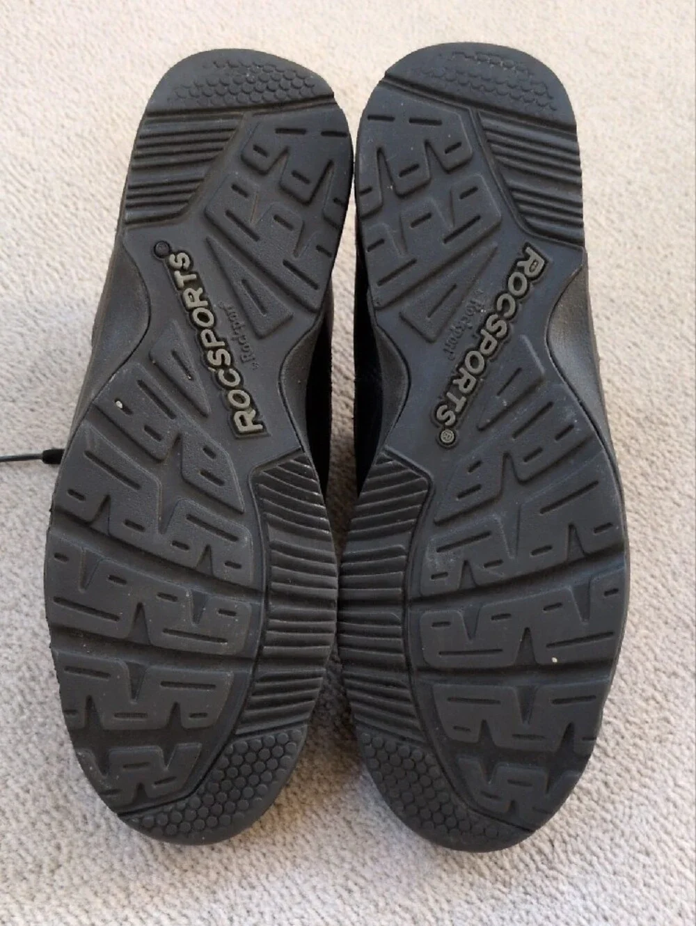 Women's RocSports Black Lace-Up Leather Walking Shoes
